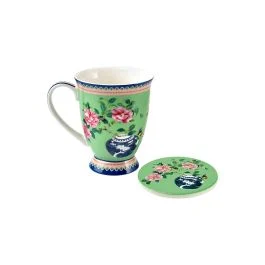 JARDIN MUG CON SOTTOTAZZA 300 ML CAMELIA