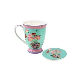 JARDIN MUG CON SOTTOTAZZA 300 ML POPPY