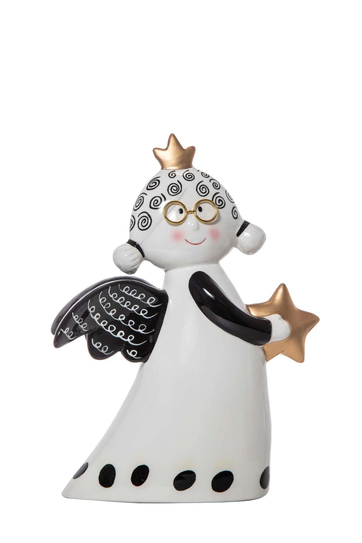 ARPIMEX Angelo Natale Ceramica White Black 28,5 Cm