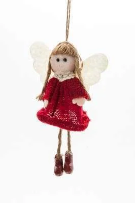 ARPIMEX Angioletto Natale Stoffa 13 Cm Rosso
