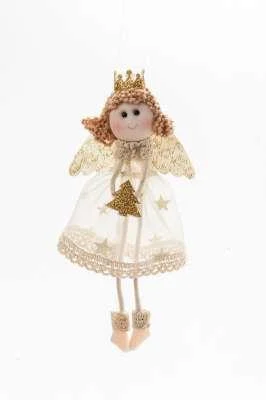 ARPIMEX Angioletto Natale Stoffa 18 Cm Bianco