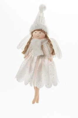 ARPIMEX Angioletto Natale Stoffa 19 Cm Bianco