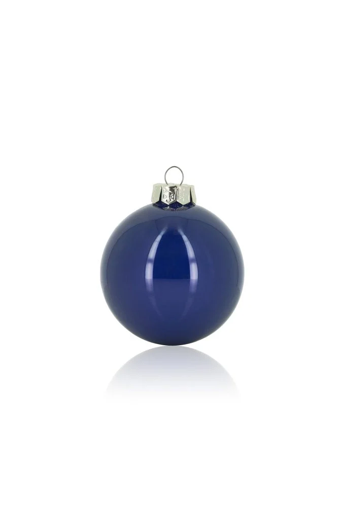 ARPIMEX Box 12 Sfere Natale Vetro D 10 Cm Blu
