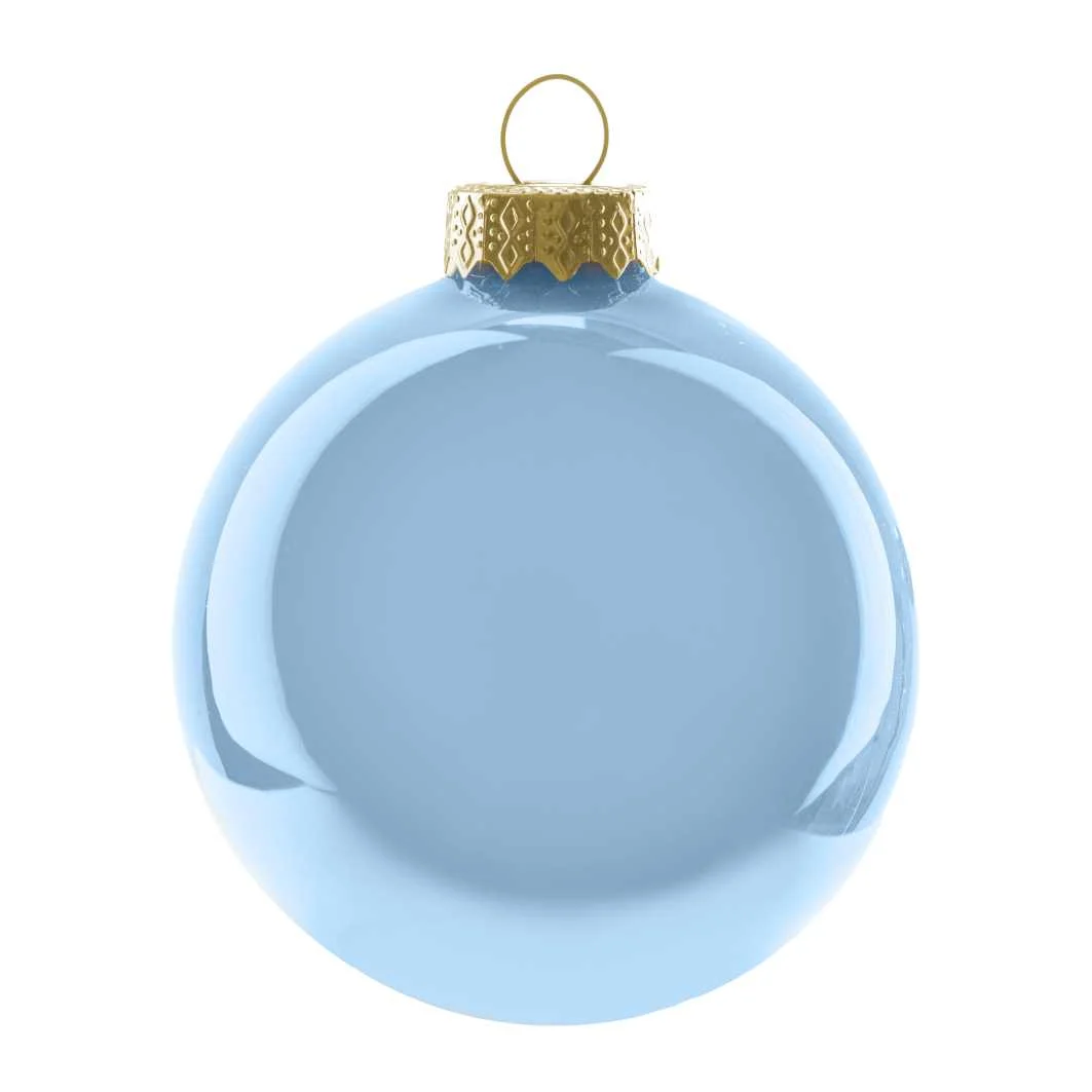 ARPIMEX Box 12 Sfere Natale Vetro D 10 Cm Celeste