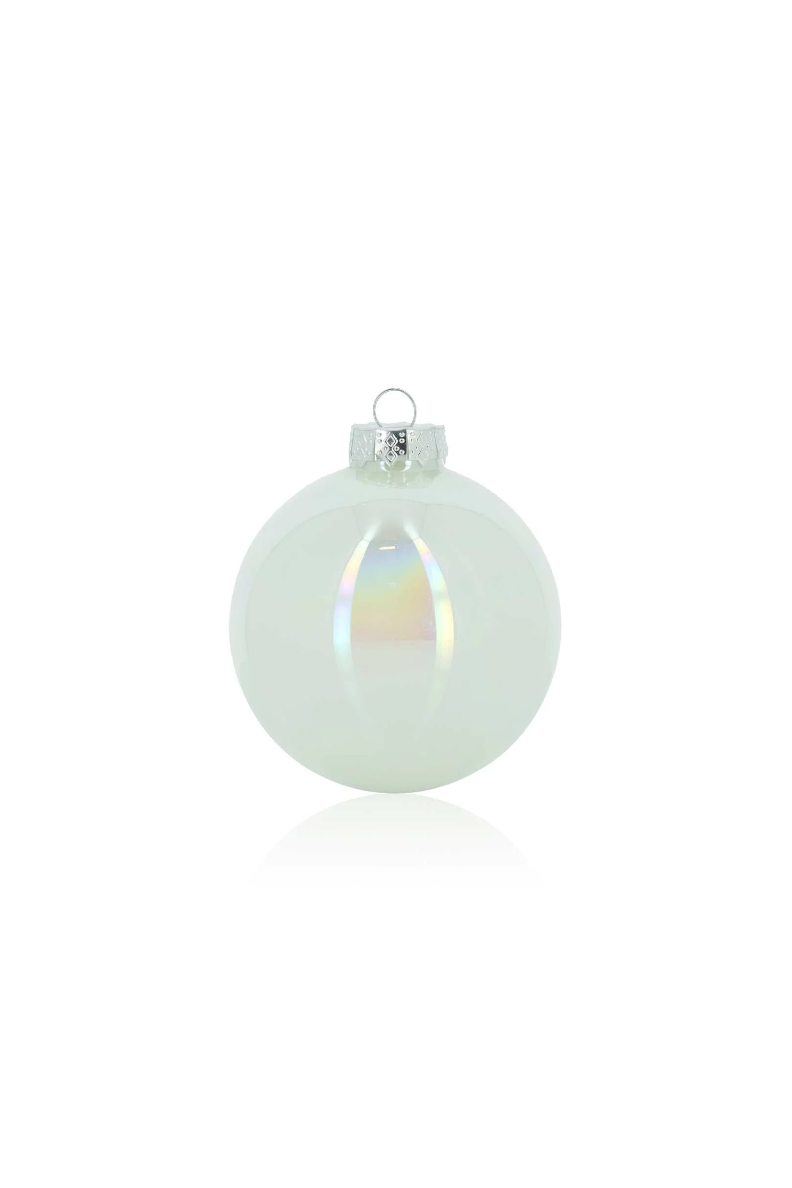 ARPIMEX Box 12 Sfere Natale Vetro D 100 Mm Bianco Perla