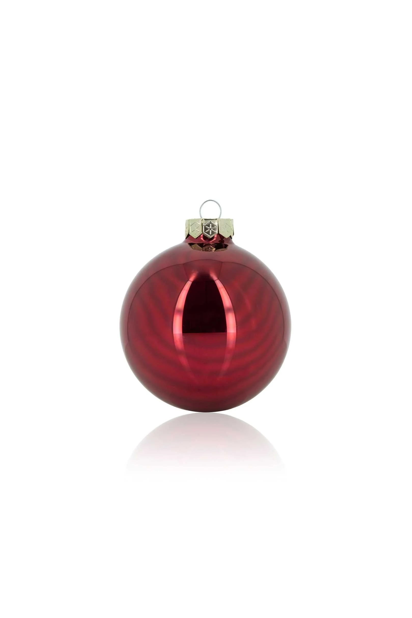 ARPIMEX Box 12 Sfere Natale Vetro D 100 Mm Burgundy