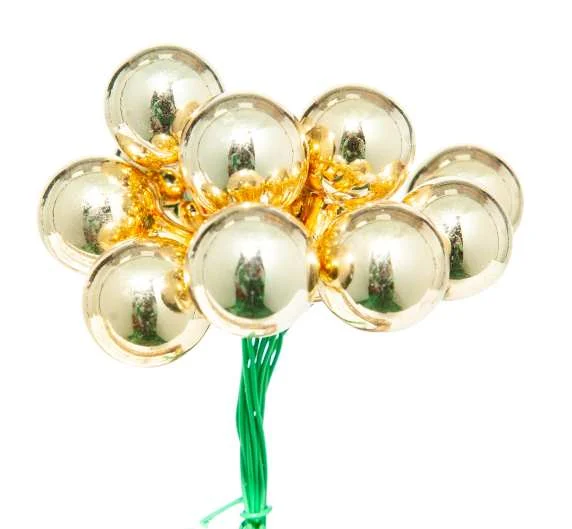 ARPIMEX Box 144 Mini Sfere Natale Vetro D 20 Mm Gold