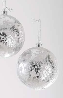 ARPIMEX Box 2 Sfere Natale Bianche D 15 Cm