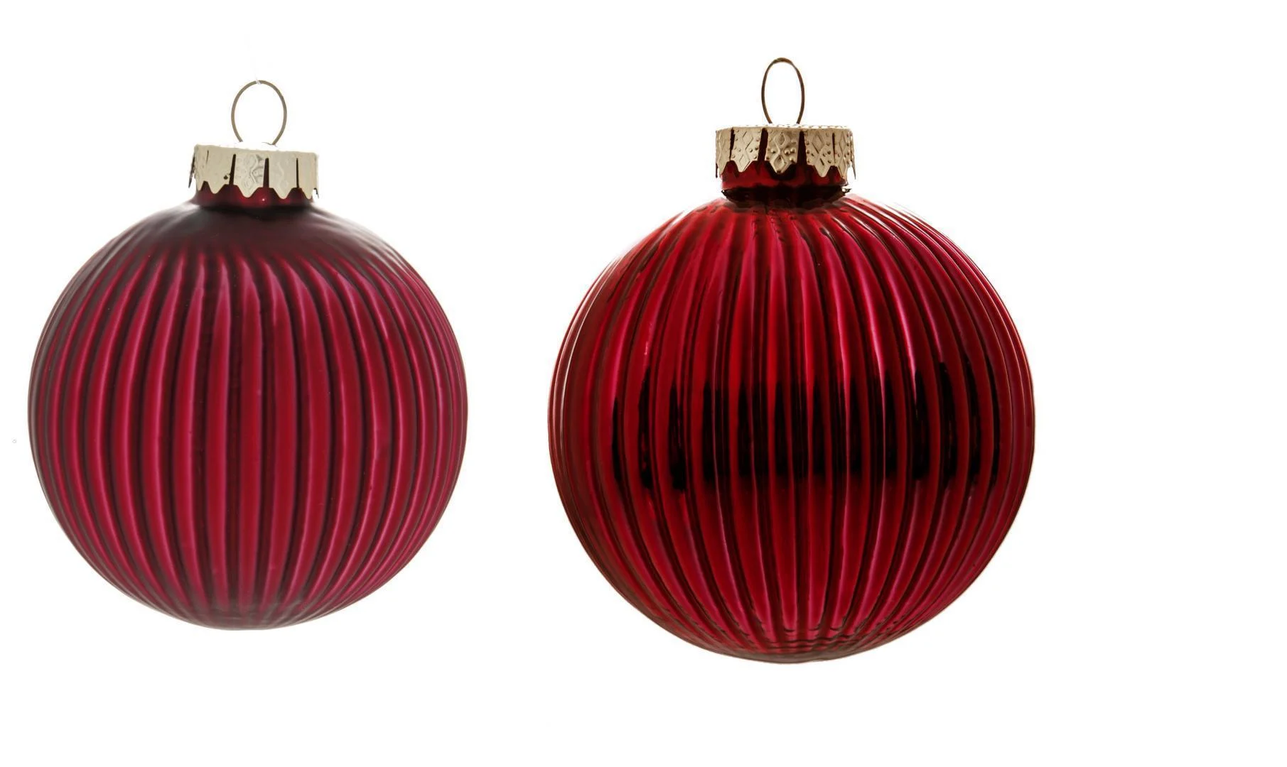 ARPIMEX Box 36 Sfere Natale Stripes 60 Mm Vetro Rosso