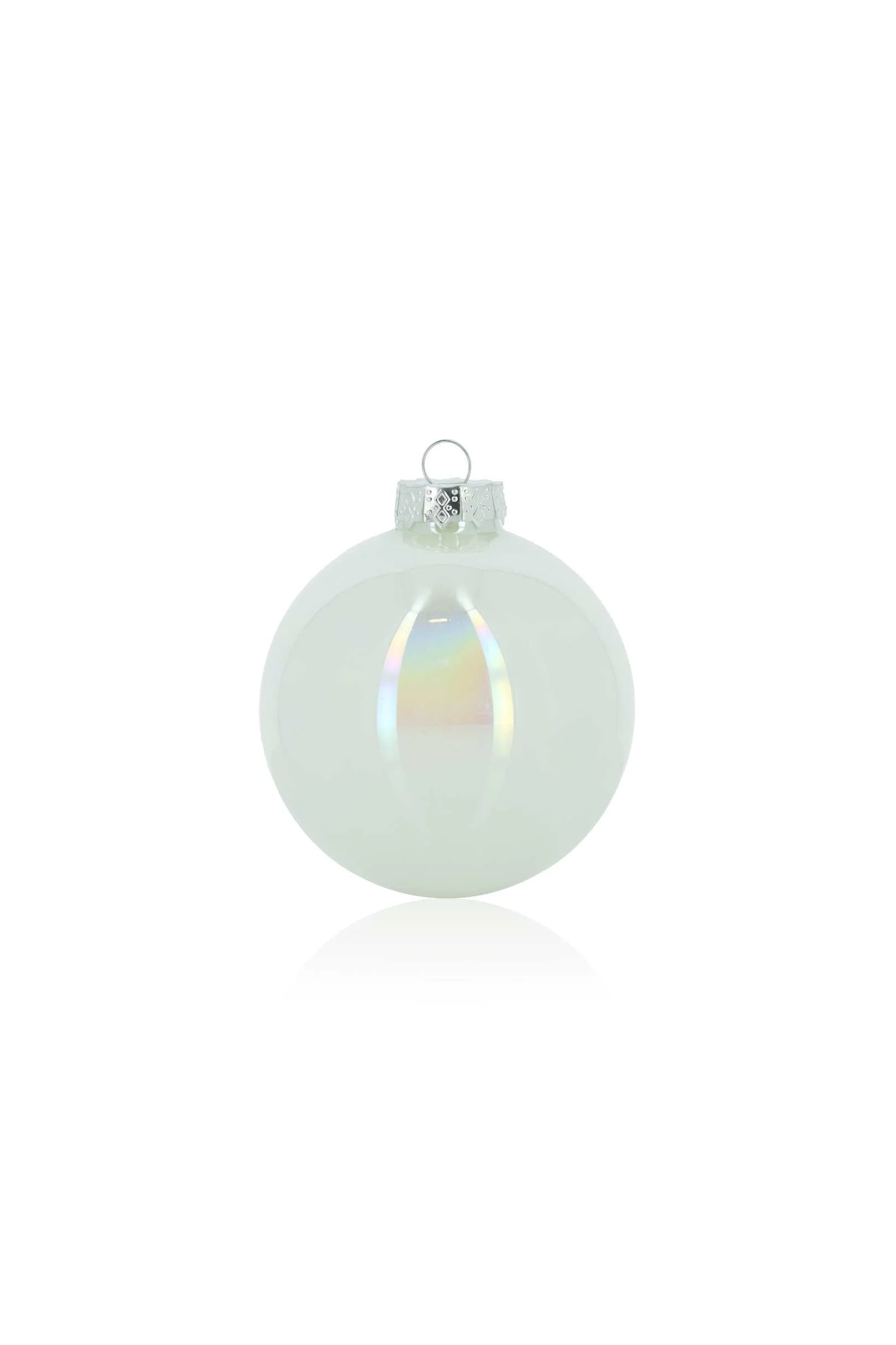 ARPIMEX Box 36 Sfere Natale Vetro D 60 Mm Bianco Perla