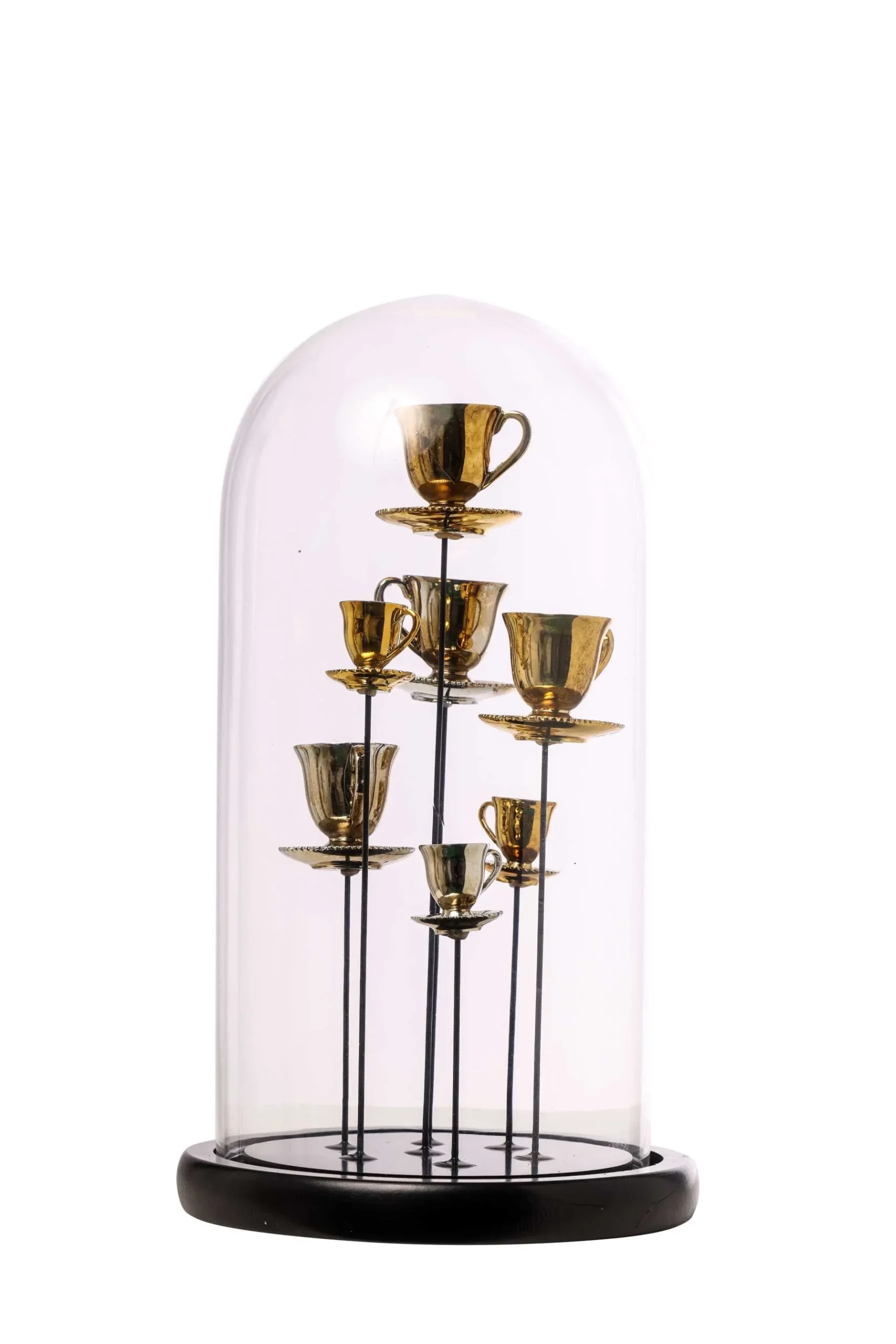 ARPIMEX Campana Vetro con Tazzine 17,5 x 32 Cm