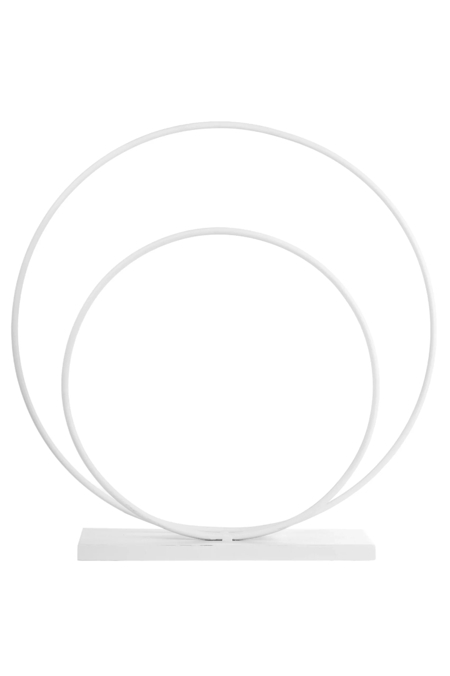 ARPIMEX Cerchi Metallo con Base 56 x 14 x 58 Cm Bianco