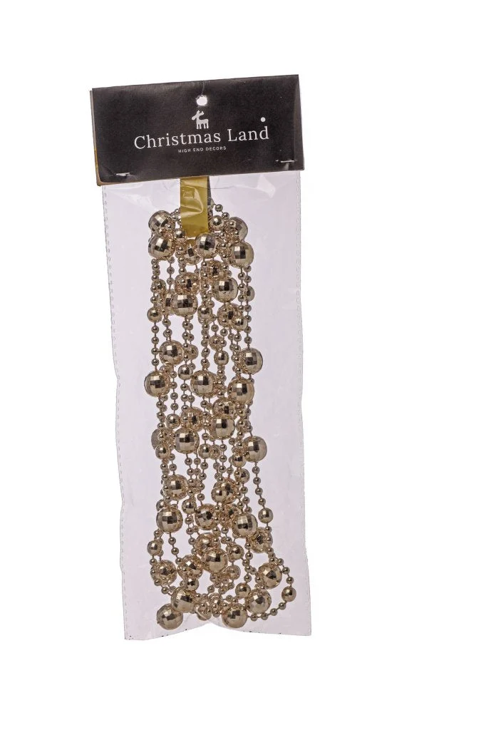 ARPIMEX Collana Natale Perle Plastica D 14 Mm 2,7 Mt Oro Chiaro