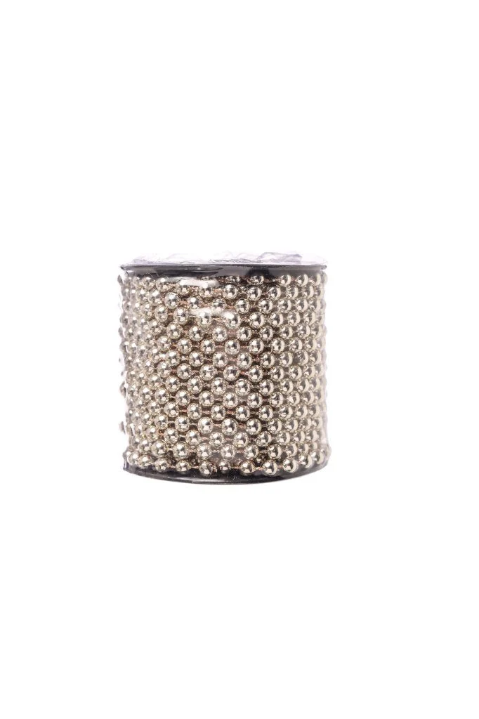 ARPIMEX Ghirlanda Perle Natale D 6 Mm L 10 Mt Plastica Oro Chiaro