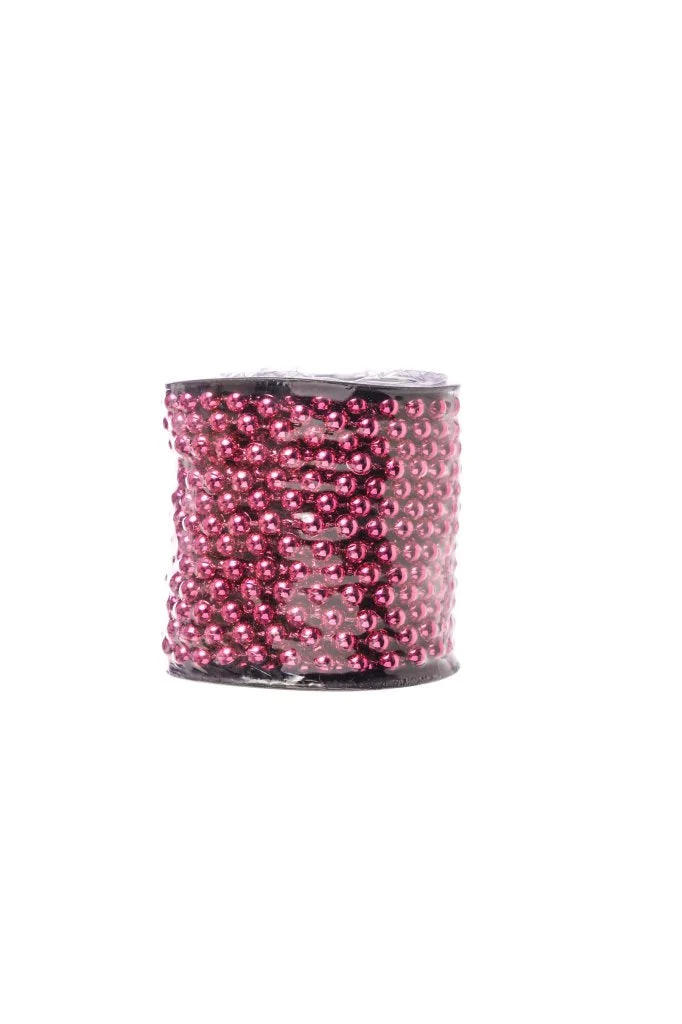 ARPIMEX Ghirlanda Perle Natale D 6 Mm L 10 Mt Plastica Rosa Scuro