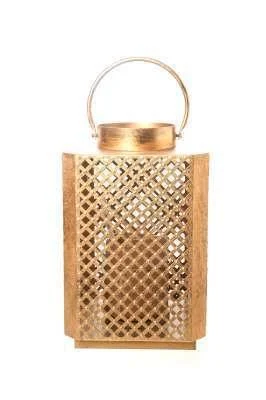 ARPIMEX Lanterna Metallo 23 x 23 x 34,5 Cm Gold