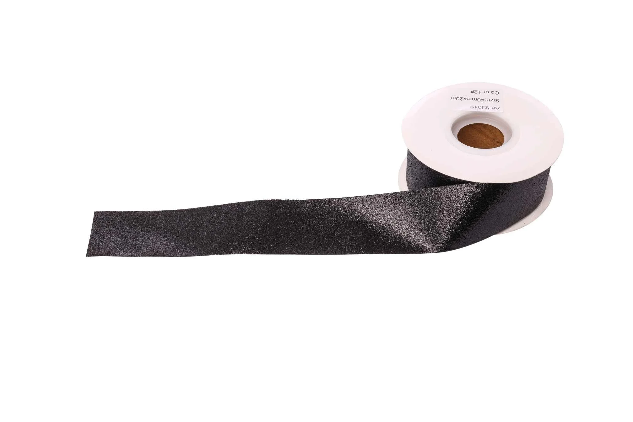 ARPIMEX Nastro Natale Decorativo Glitterato H 4 Cm L 20 Mt Nero