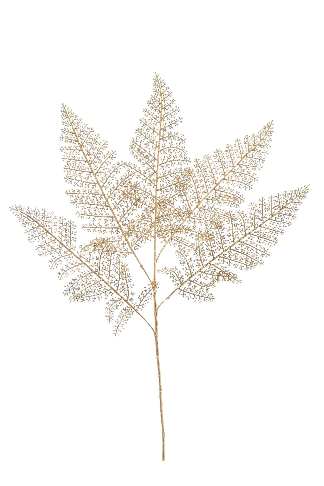 ARPIMEX Ramo Natale Felce 5 Foglie 82,5 Cm Gold