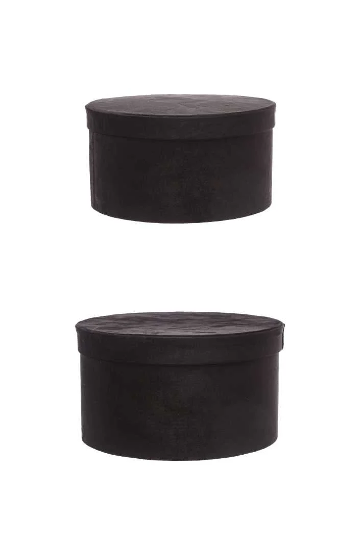 ARPIMEX Set Natale 2 Scatole Cilindri D 28,5 Cm H 16 Cm Nero