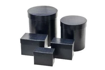 ARPIMEX Set Natale 2 Scatole Tonde Blue Black