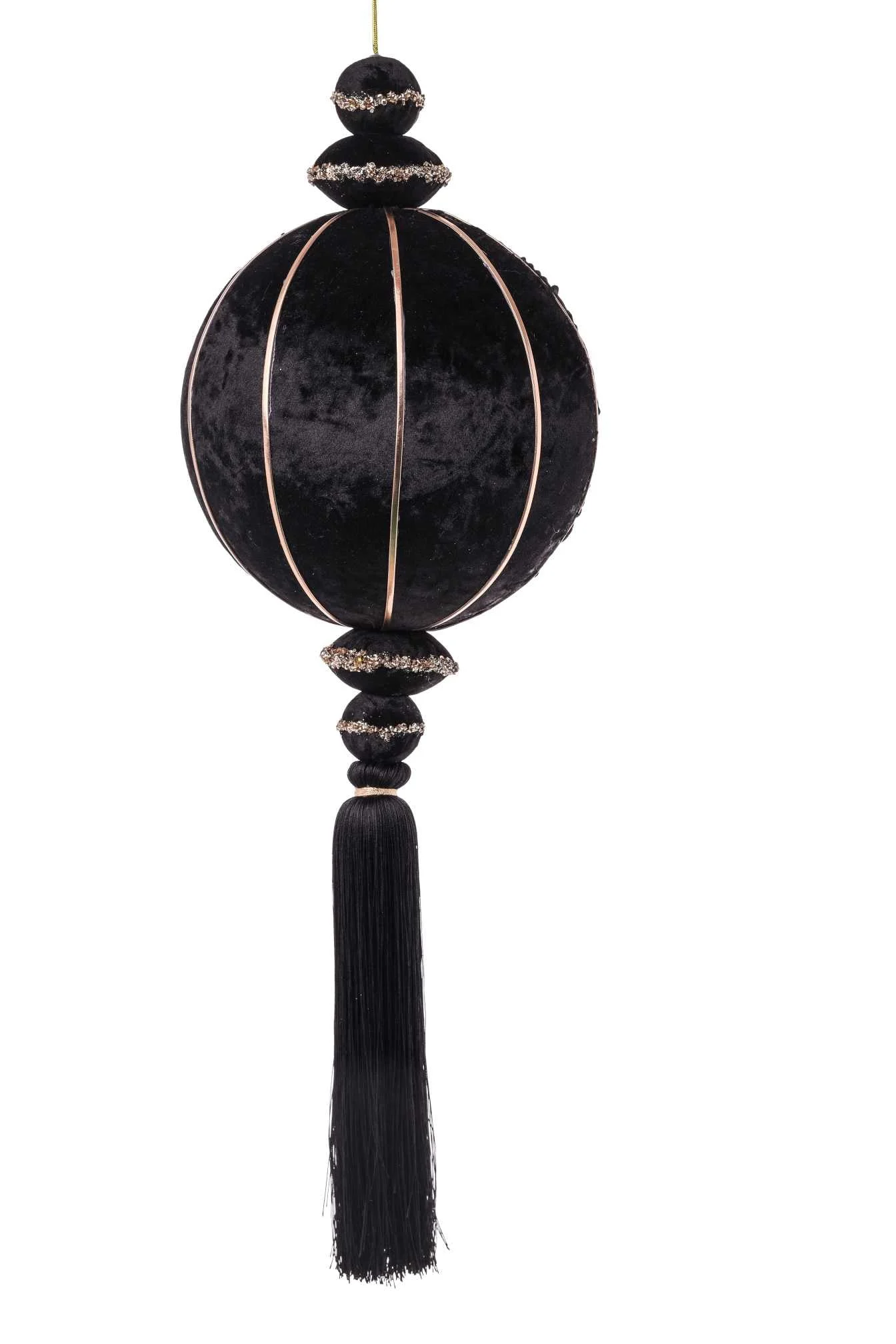 ARPIMEX Sfera Natale con Decoro 18 x 18 x 55 Cm Nero