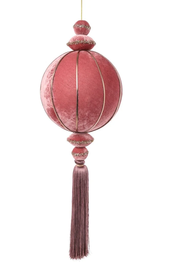 ARPIMEX Sfera Natale con Decoro 18 x 18 x 55 Cm Rosa