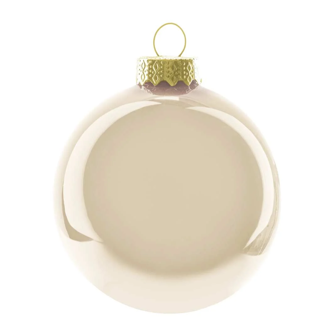 ARPIMEX Sfera Natale Singola D 150 Mm Vetro Beige