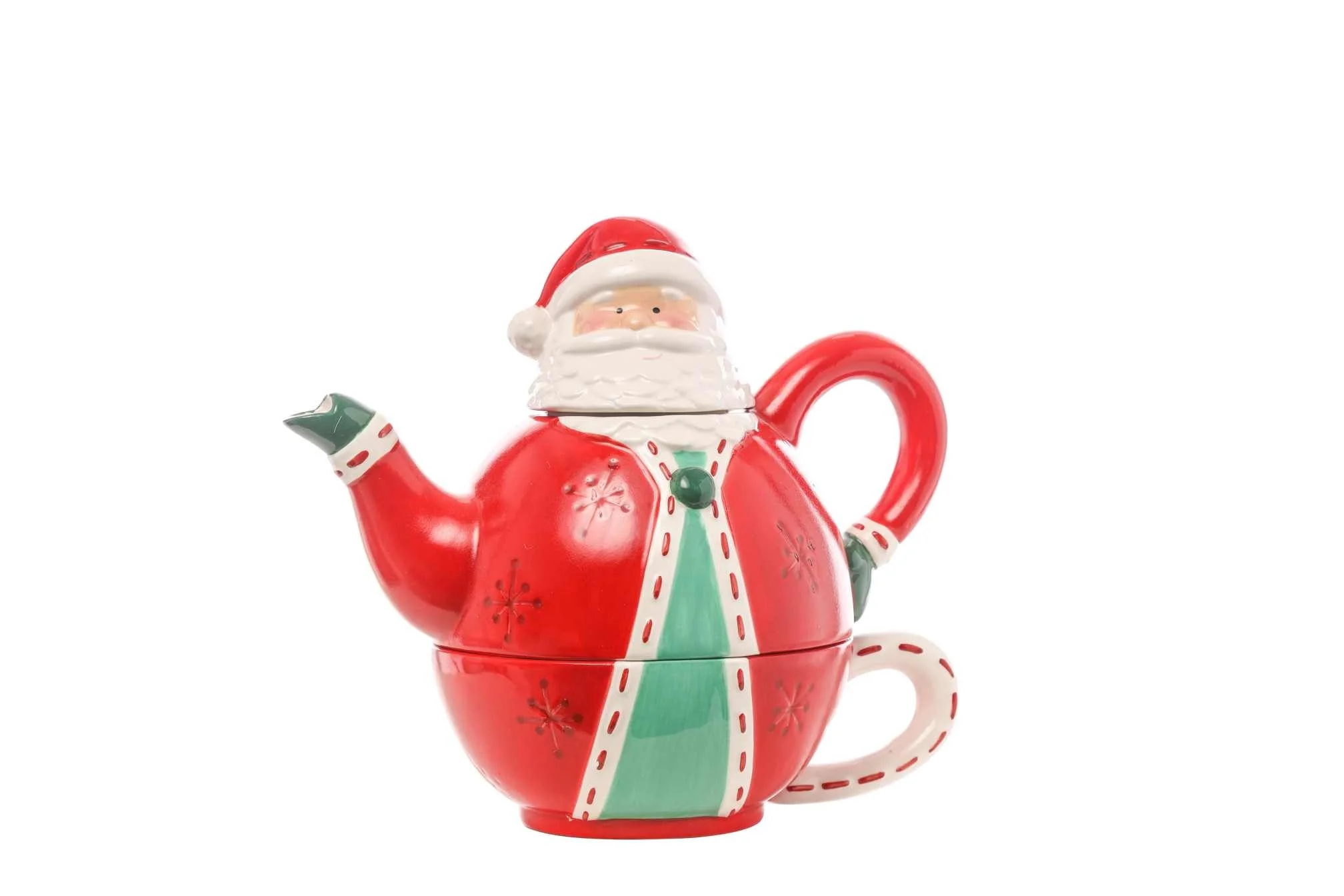 ARPIMEX Teiera Babbo Natale 18,5 x 11,5 x 16 Cm Rosso