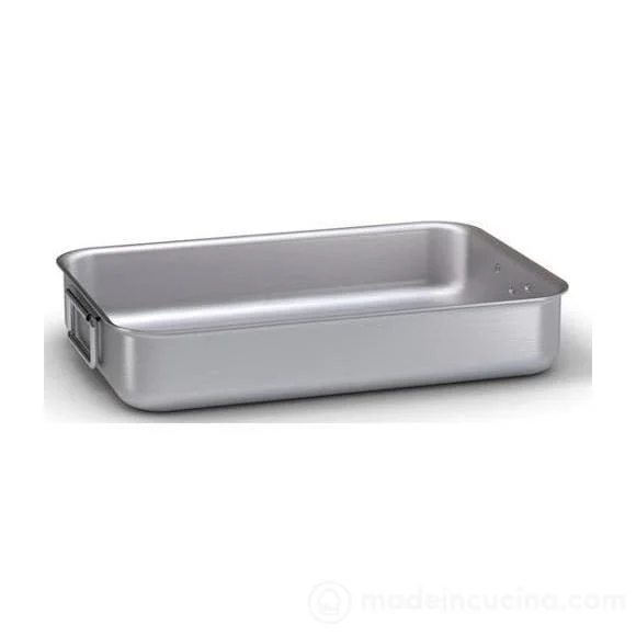 BALLARINI Rostiera Alta Pesante 2 Maniglie 30 x 22 Cm Alluminio Bianco