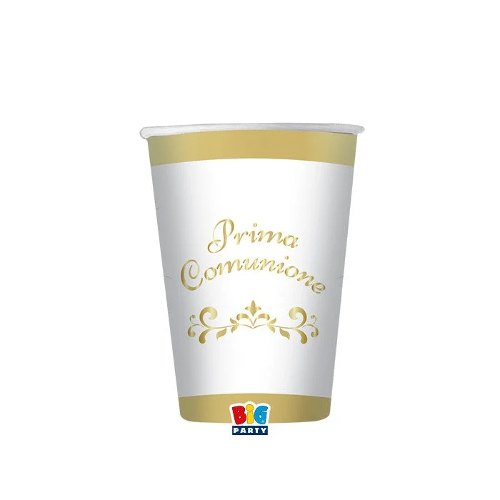 Big Party Bicchieri Prima Comunione Gold Cc 250 8 Pz