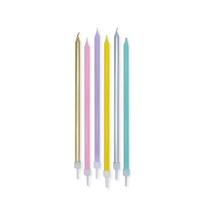 Big Party Candeline Matite Special Soft Rainbow Cm. 15 6 Pz