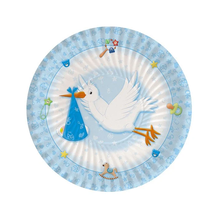 Big Party Piatti Benvenuto D 18 Cm Azzurro 8 Pz