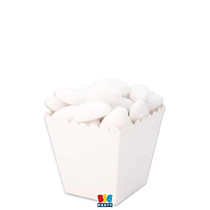 Big Party Sweety Box Mini 4 x 5,5 x 4 Cm Bianco 12 Pz