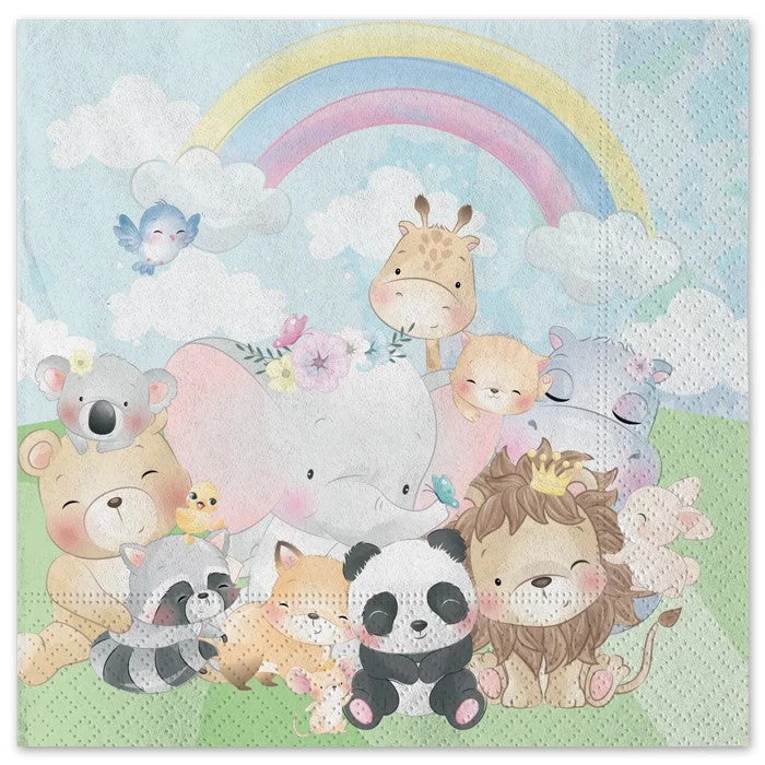 Big Party Tovaglioli Puppies Jungle 33 x 330Cm 20 Pz