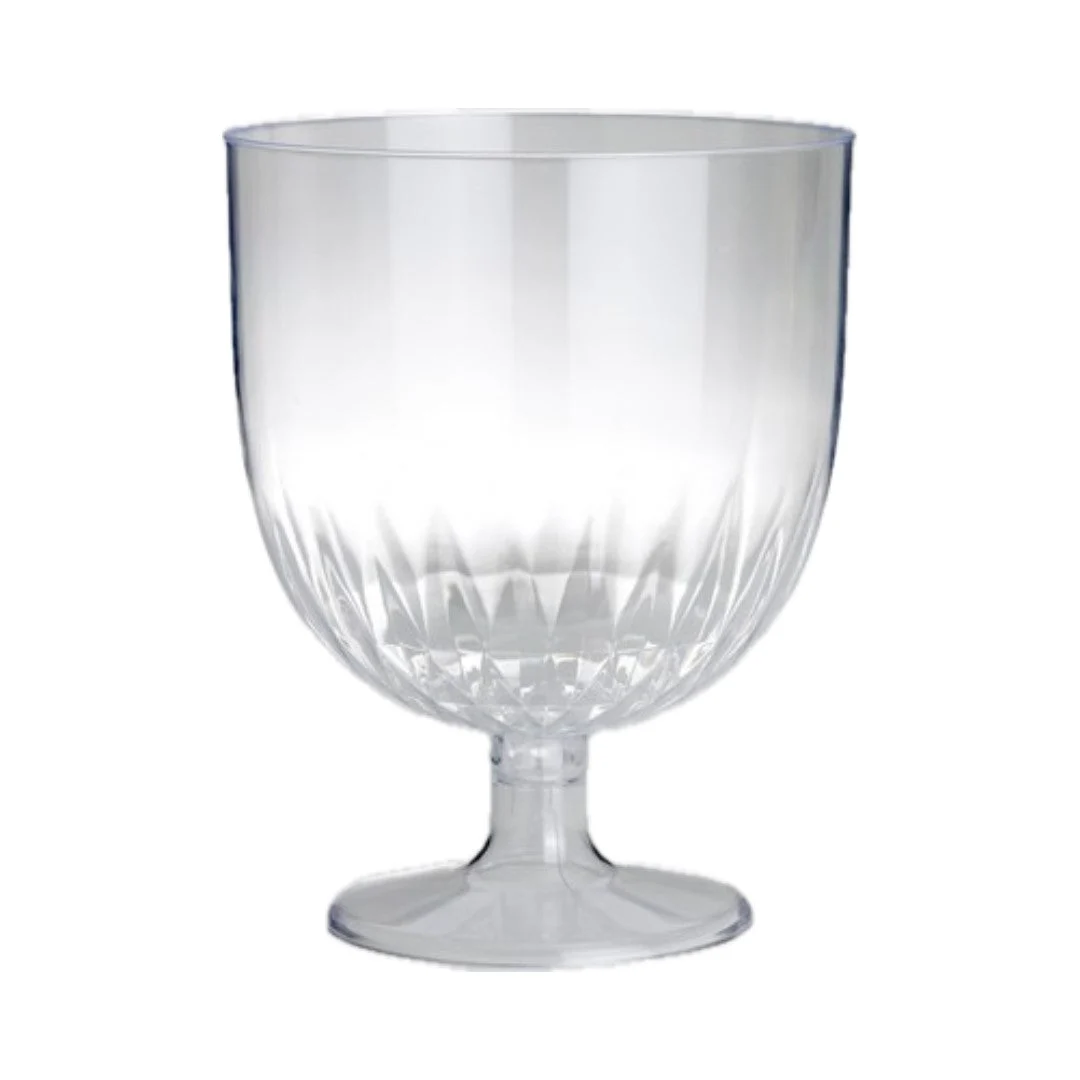 Bigiemme Coppa Acqua Plastica Trasparente Gambo Corto 16x20 cm