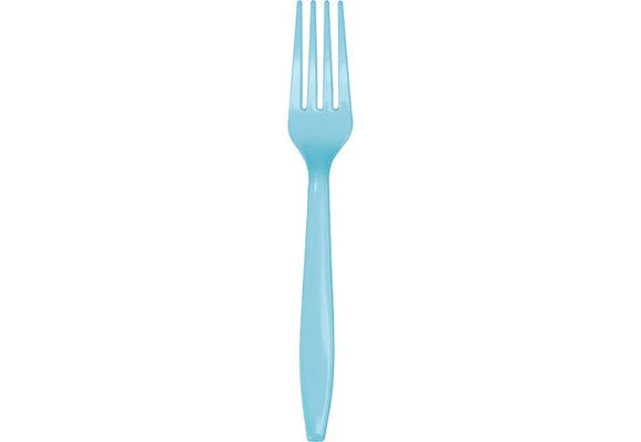 Bigiemme Forchetta Plastica H 18 Cm Azzurro 24 Pz
