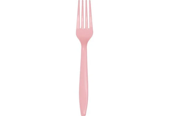 Bigiemme Forchetta Plastica H 18 Cm Rosa 24 Pz