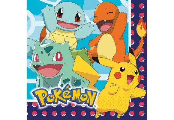Bigiemme Tovagliolo Pokemon 33 Cm 16 Pz