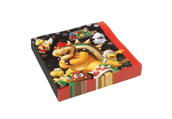 Bigiemme Tovagliolo Super Mario 33 x 33 Cm 20 Pz