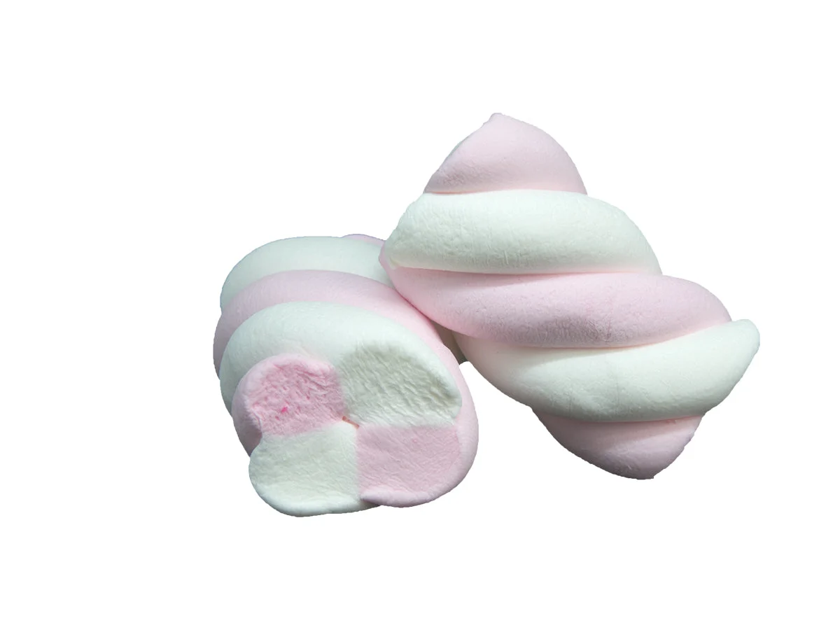 Biribaò Marshmallows Treccia Bianco Rosa Bulgari Busta 1 Kg