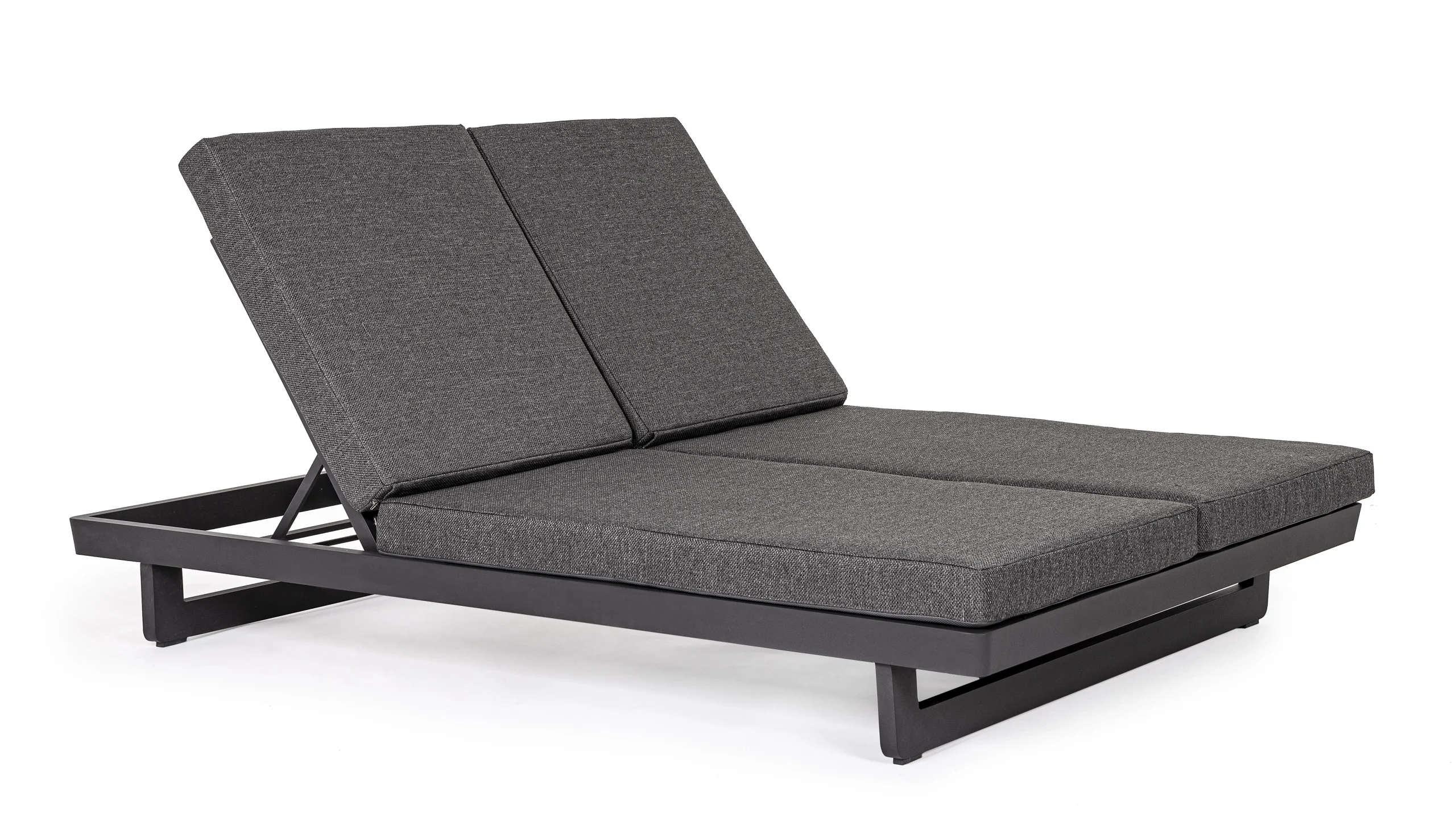 Bizzotto Lettino Doppio con Ruote Infinity Antracite