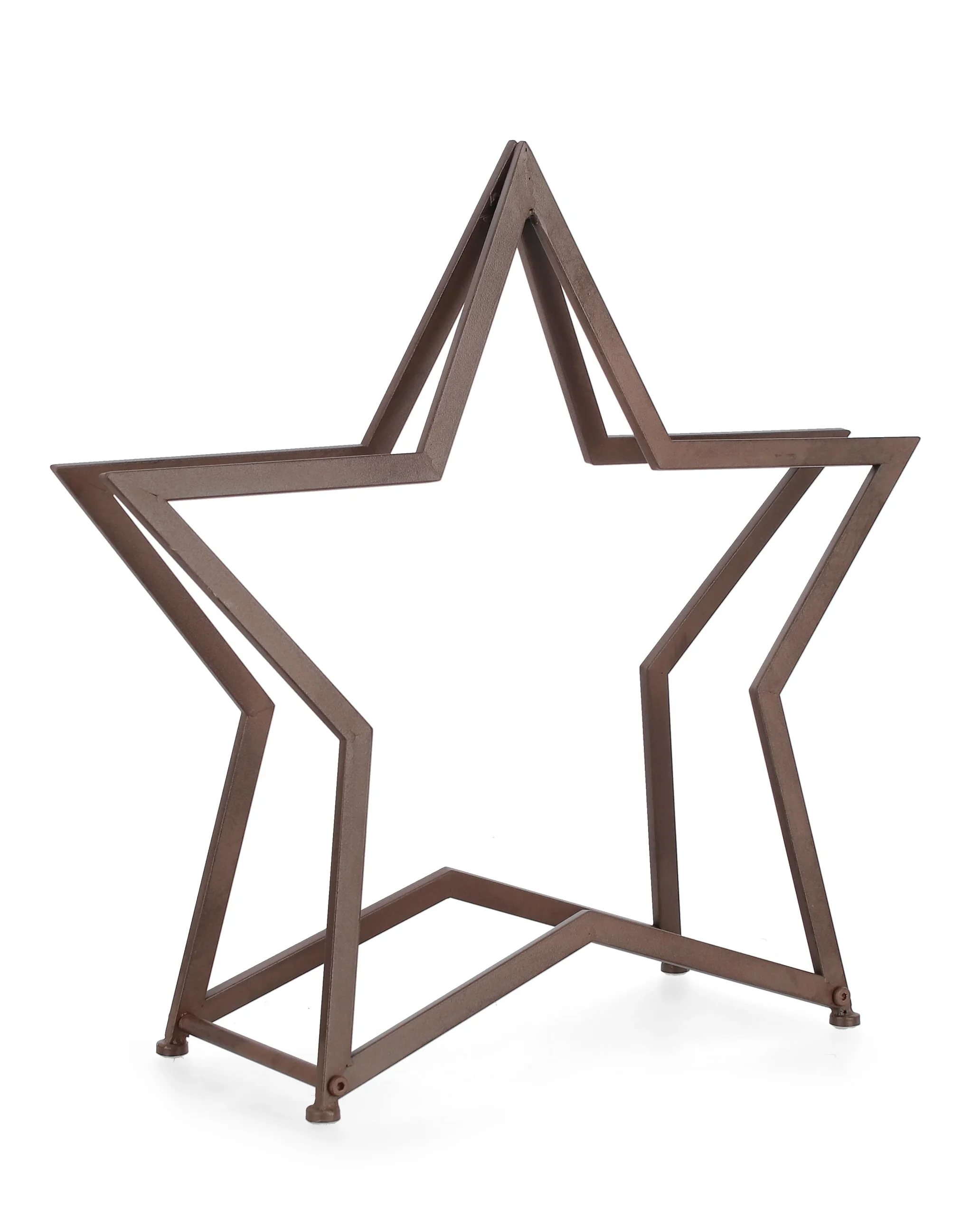 Bizzotto Portalegna Joosef Stella Natale 66 x H 61 Cm Ruggine