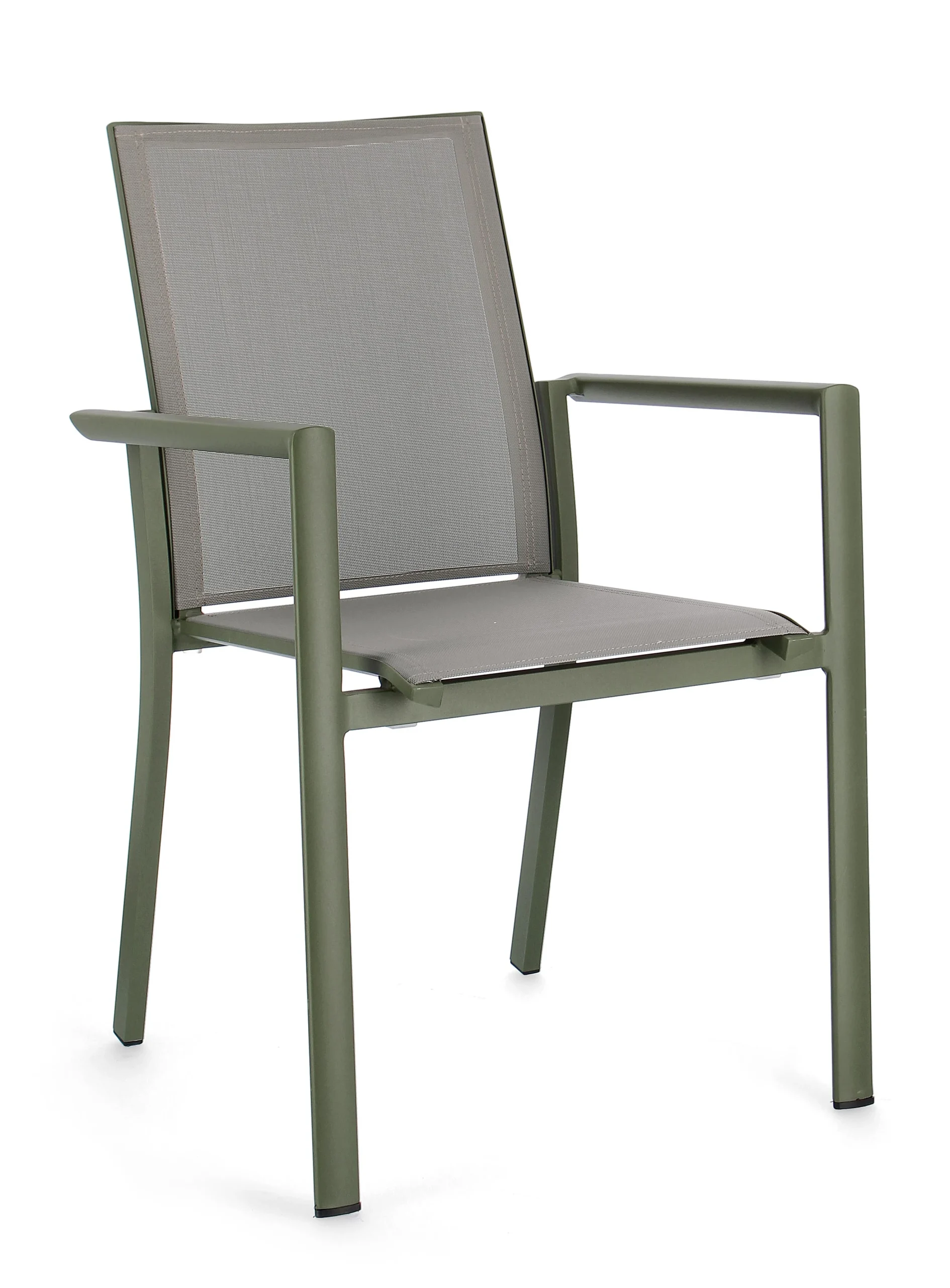 Bizzotto Konnor Sedia Outdoor Verde Alluminio Textilene