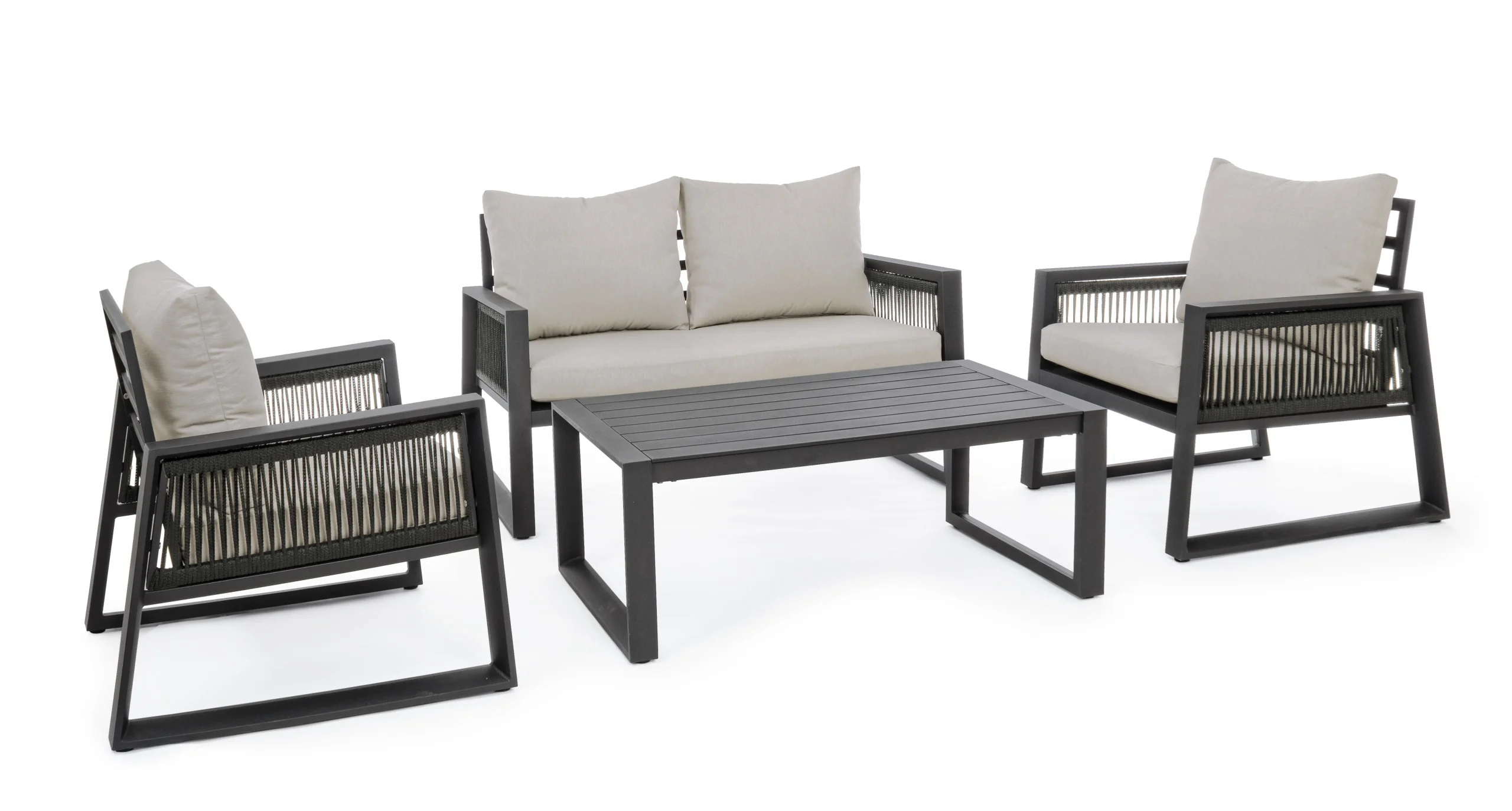 Bizzotto Set 4 Salotto Captiva Antracite