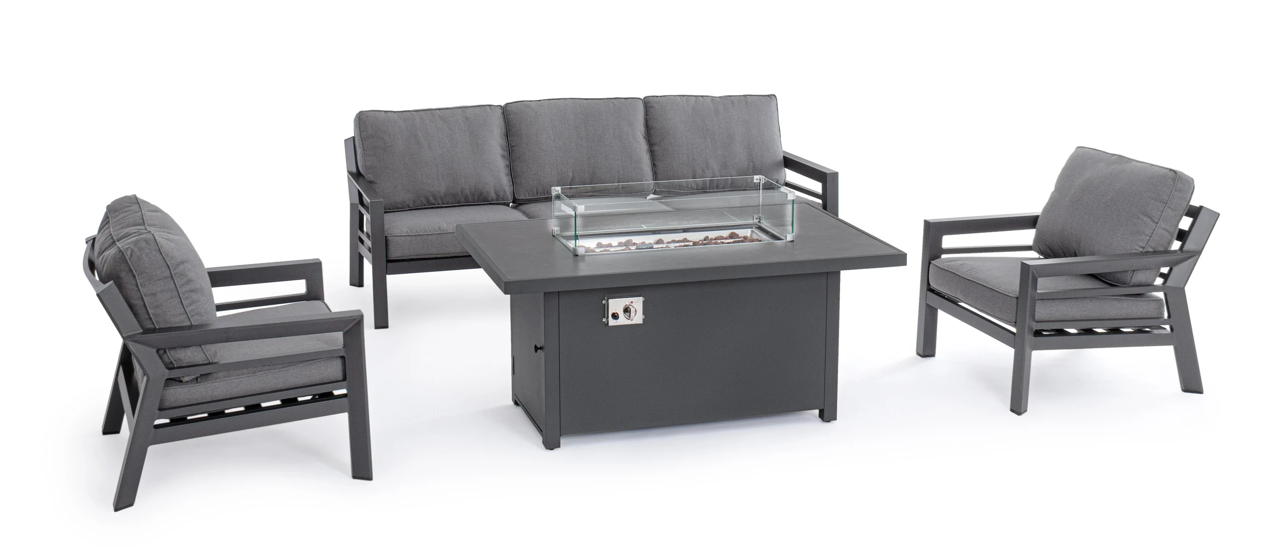 Bizzotto Set 4 Salotto Hendrix Antracite