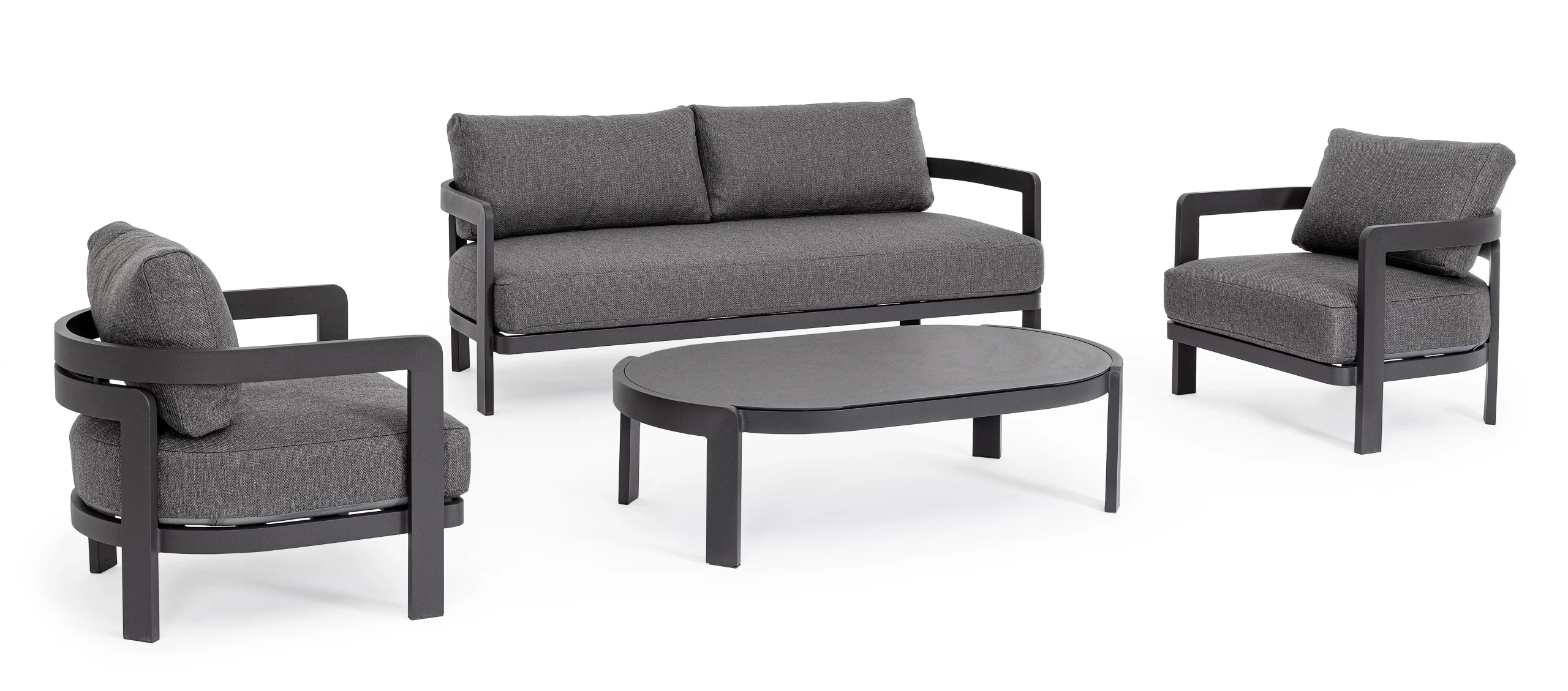 Bizzotto Set 4 Salotto Presley Antracite