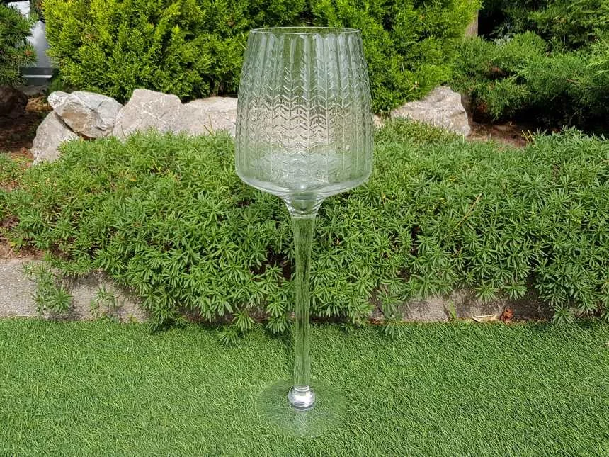 BONTURI CASA HOME DECORATION Calice Style 60 Clear H 60 Cm D 14,8 / 20 Cm Vetro
