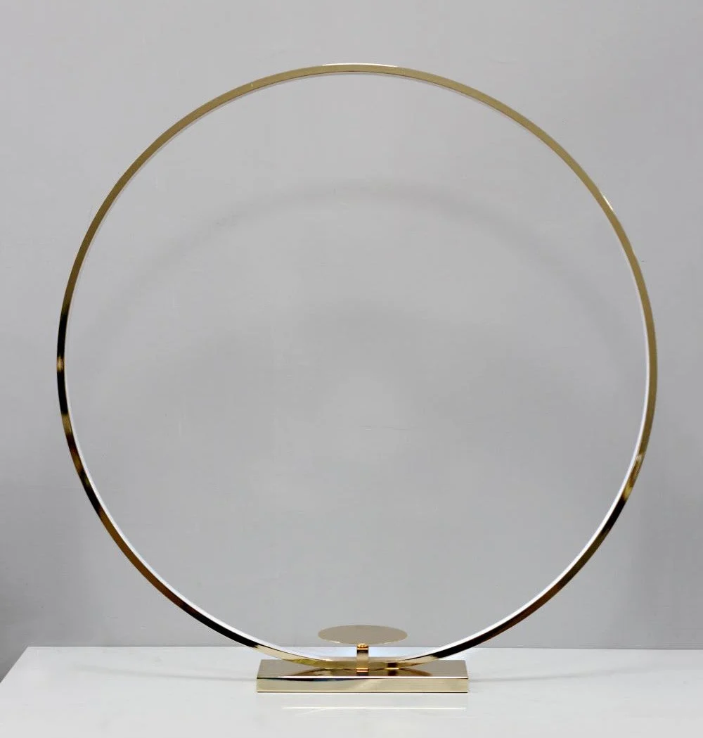 BONTURI CASA HOME DECORATION Cerchio Oro D 100 Cm Grande con Luci Led