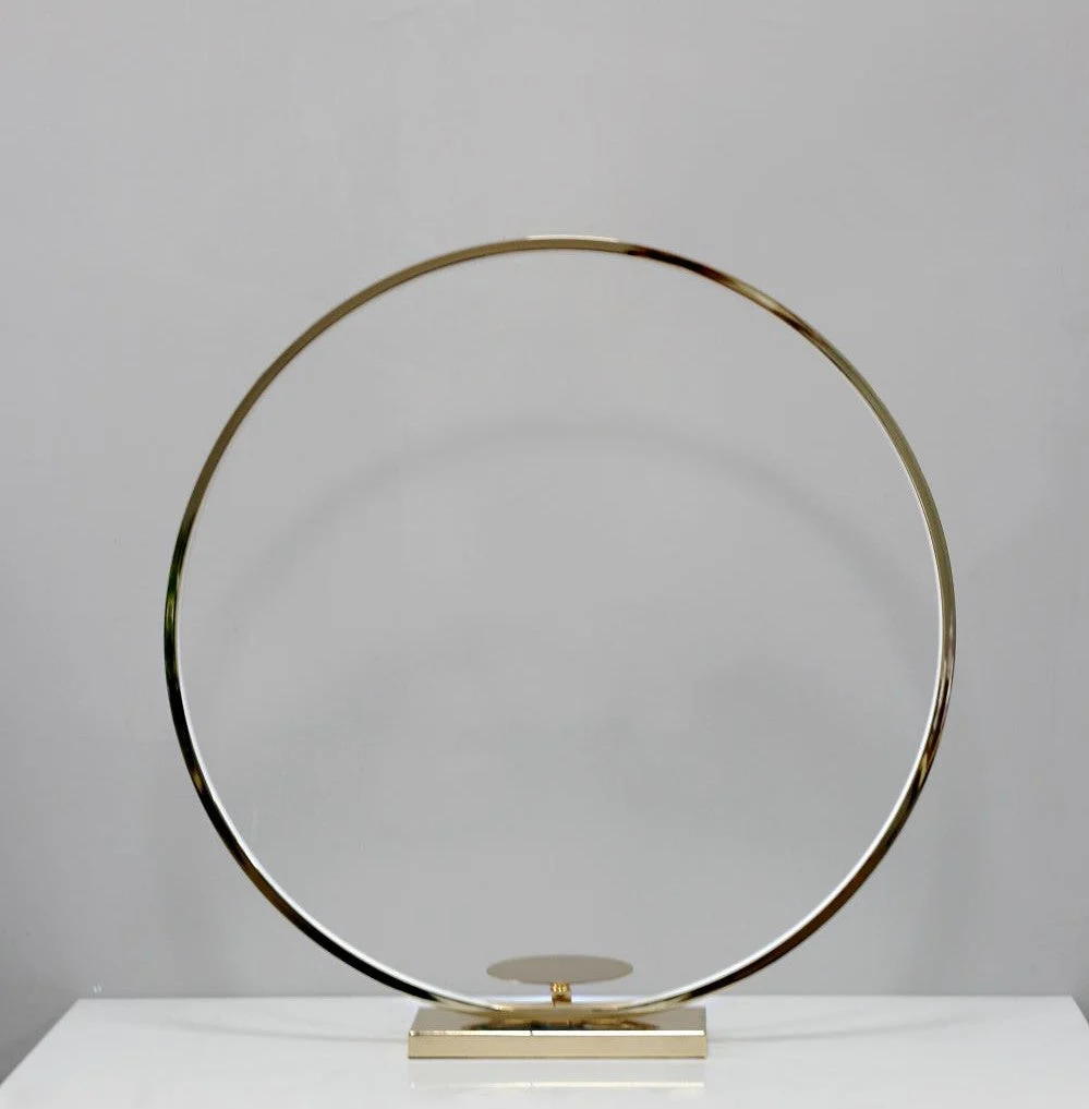 BONTURI CASA HOME DECORATION Cerchio Oro D 80 Cm Piccolo con Luci Led