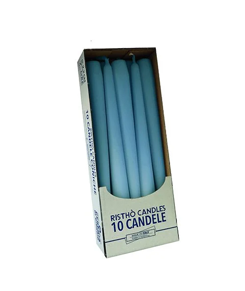 Cereria Di Giorgio Candele Coniche Ø 2,2 cm H. 25 cm (10 pz) - Dusty Blu
